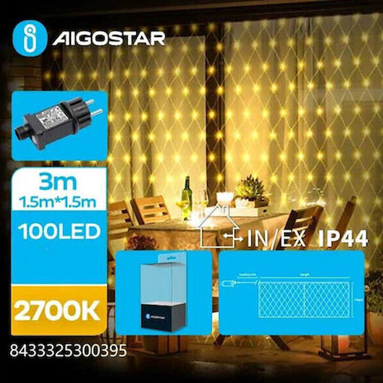 100 Lights LED 3m. x 150cm Warm White type Net 1pcs