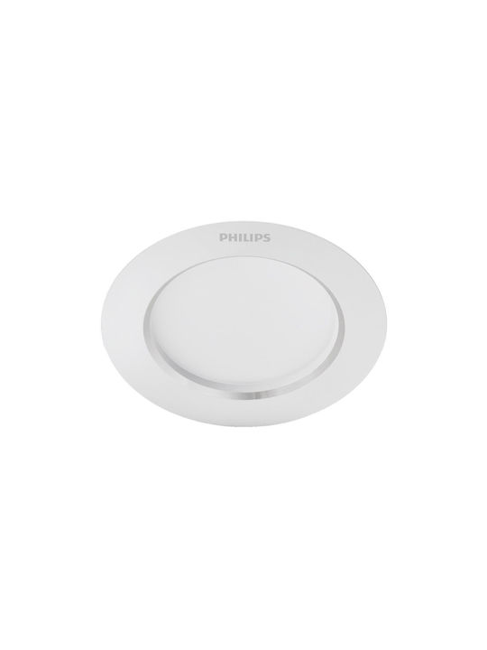 Philips Diamond Χωνευτό Σποτ με Ενσωματωμένο LED και Φυσικό Λευκό Φως σε Λευκό χρώμα