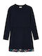 Kids Dress Long Sleeve Knitted Blue