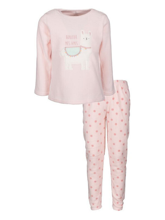 Zippy Kinder Schlafanzug Winter Samt Rosa