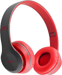 P47 Bluetooth / 3.5mm με 6 ώρες Λειτουργίας Κόκκινο / Μαύρο