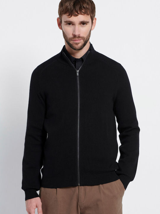 Marron Men's Knitted Cardigan Black