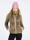 Women's Cardigan with Zipper BambooBeige Brown