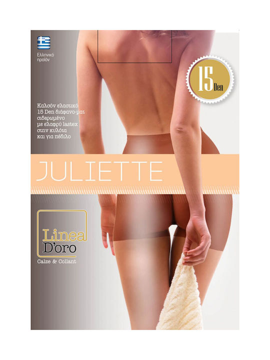 Linea D'oro Women's Pantyhose Sheer 15 Den Tightening Caramel