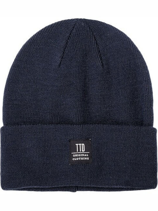 Beanie Unisex Σκούφος Πλεκτός σε Navy Μπλε χρώμα