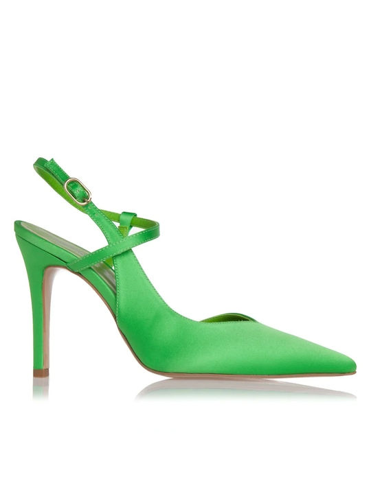 Sante Synthetic Leather Green High Heels