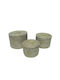 Liberta Set of Decorative Baskets Straw with Lid & Handles Ecru 3pcs