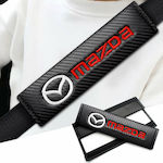 Set of 2pcs Car Seat Belt Pads Black Mazda