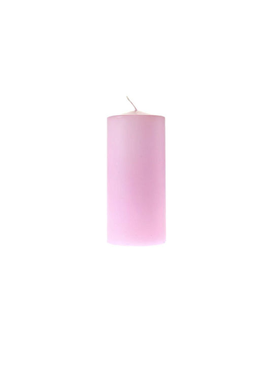 Decorative Candle Pink 7.5x15cm 1pcs