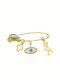Child Safety Pin Charm Car 9K Gold For Boy