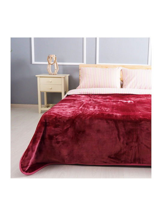Joli Velvet Blanket Single 160x220cm Red