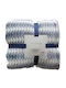 Joli Sherpa Blanket Double 220x240cm Blue 001.088 Rhombus Blue