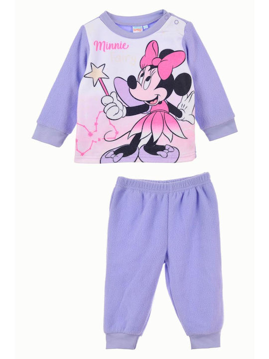 Superheroes Kids Pyjamas Winter Fleece Purple