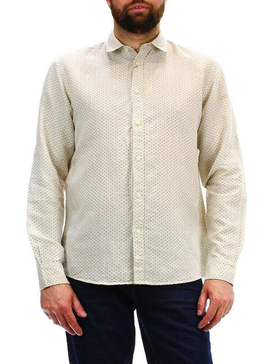 Celio Men's Shirt Long Sleeve Naturel