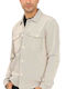 Long Sleeve Overshirt in Regular Fit Fog
