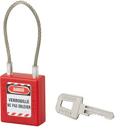 Thirard Plastic Padlock with Cable with Key 3mm 1pcs