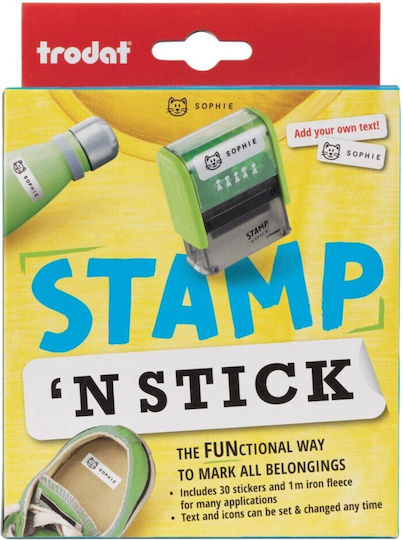 Trodat Self-Inking Text Stamp with Black Ink