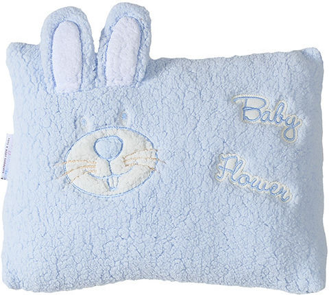 Mother Baby Декоративна Възглавница за Люлка Baby Bunny Светлосин 37x27см