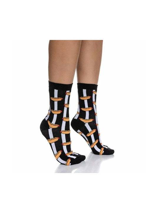 Inizio Women's Patterned Socks BLACK 3197-25-3