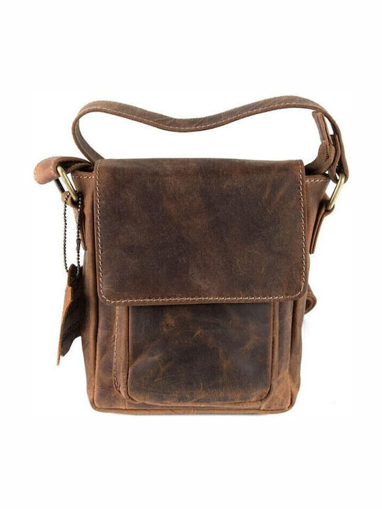 Leder Herren Schulter / Crossbody Braun Tasche