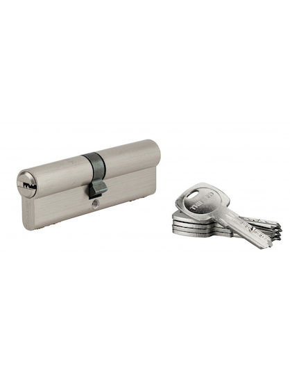 Thirard Lock Cylinder Security 95mm (45-50) with 5 Keys Silver