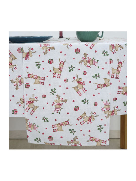 Dimeco Christmas Tablecloth Runner Red L160xW40cm 1pcs