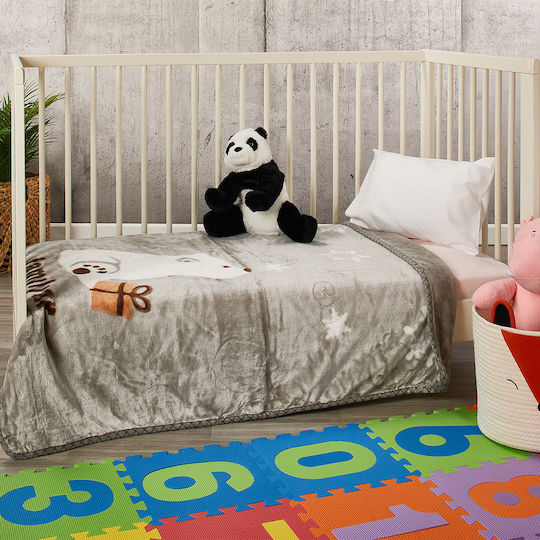 Whitegg Decke Kinderbett Samt Gray 100x130cm