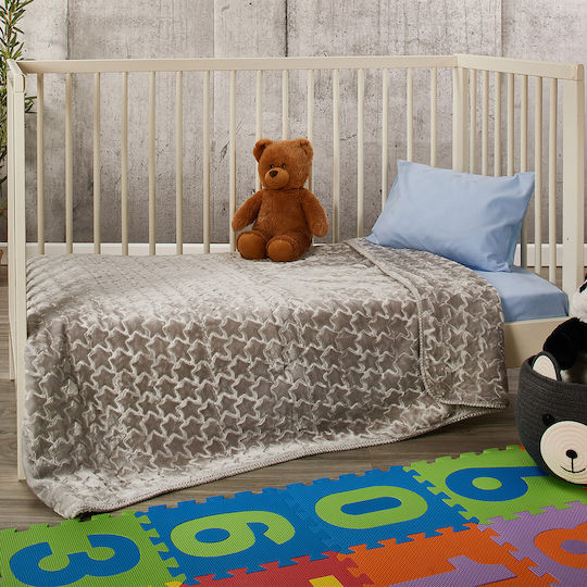 Whitegg Κουβέρτα Κούνιας Fleece Γκρι 110x140εκ.