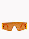 Olympus Sunglasses Γυναικεία Γυαλιά Ηλίου με Πορτοκαλί Κοκκάλινο Σκελετό και Χρυσό Φακό