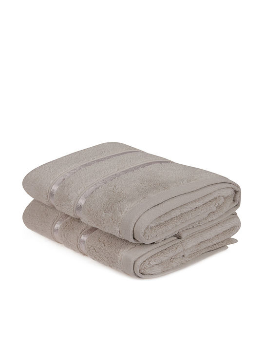 Mijolnir Bath Towels Set 2 pcs Dolce Light Brown Weight 560gsm
