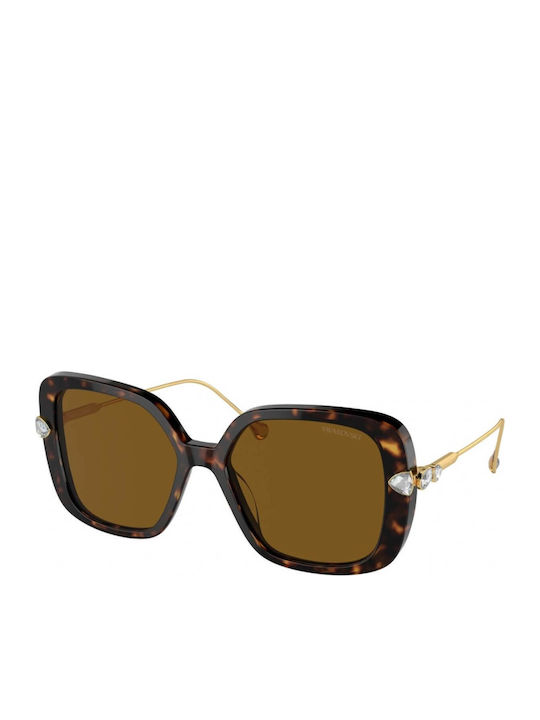 Swarovski Feminini Ochelari de soare cu Maro Tortoise Cadru și Maro Polarized Lentilă 100283
