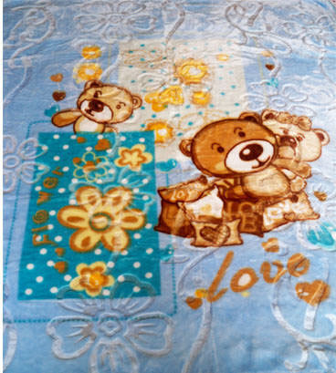 VS Home Blanket Cot Velvet Light Blue 100x125cm