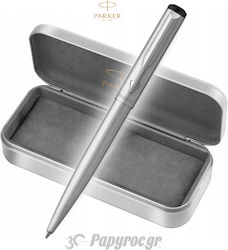 Parker Stiftset Rollerball/Kugelschreiber aus Stahl (in Metallic-Kassette)