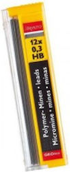 Aristo 12 Packages x 12 Mechanical Pencil Leads HB
