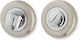 Zogometal Door Handle WC Silver