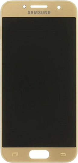 Samsung Οθόνη mit Touch-Mechanismus für Galaxy A3 2017 (Gold)