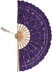 Silk Fashion Handgemachte Lila Ventilator 22cm