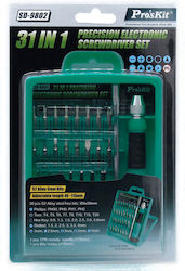 Proskit Set 32 Screwdrivers with 32 Interchangeable Tips