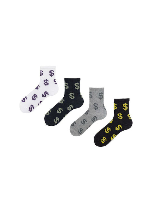 Modernty Dollars Women's Socks Multicolour 4Pack