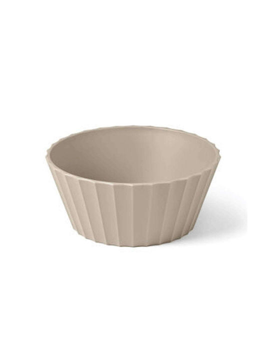 Blim+ Servierschüssel Rund Kunststoff Braun mit Durchmesser 15cm