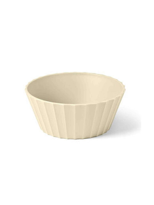 Blim+ Servierschüssel Rund Kunststoff Beige mit Durchmesser 15cm