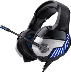 Onikuma K5 Pro Over Ear Casti de gaming cu conexiun 3.5mm / USB Black / Blue