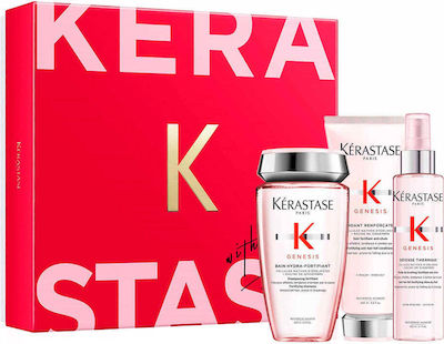 Kerastase Women's Hair Care Set Genesis - Limited Edition with Conditioner / Heat Protection / Shampoo 3pcs