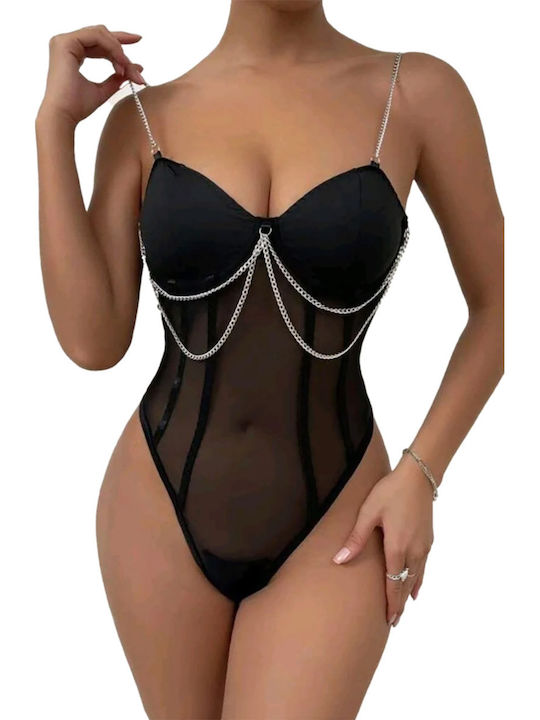 Pretty Lingerie Sexy Κορμάκι με Διαφάνεια Μαύρο