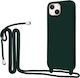 Liquid Back Cover Silicone with Strap Khaki (iPhone 15)