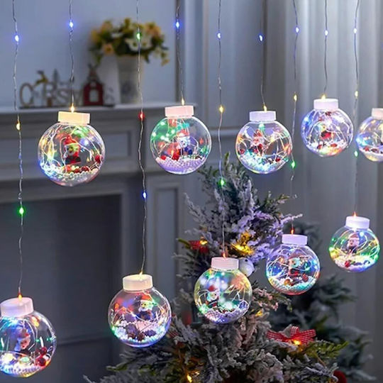10 Светлини LED 3.6m. x 80бр Многоцветни тип Дъжд 1бр