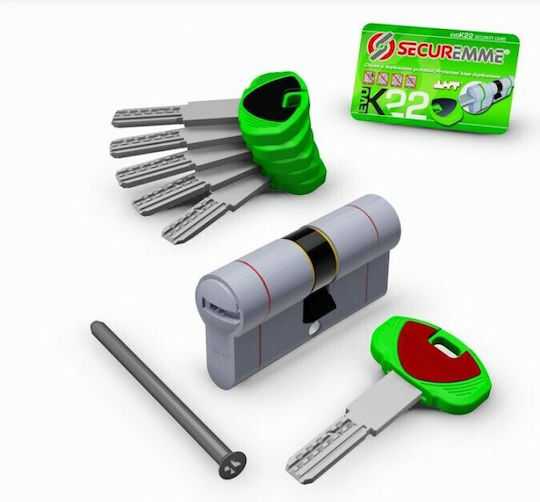 Securemme Zylinderschloss Sicherheits K22 Silber