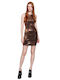 Collectiva Noir Mini Φόρεμα Copper Brown