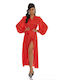 RichgirlBoudoir Maxi Dress Satin Wrap Orange