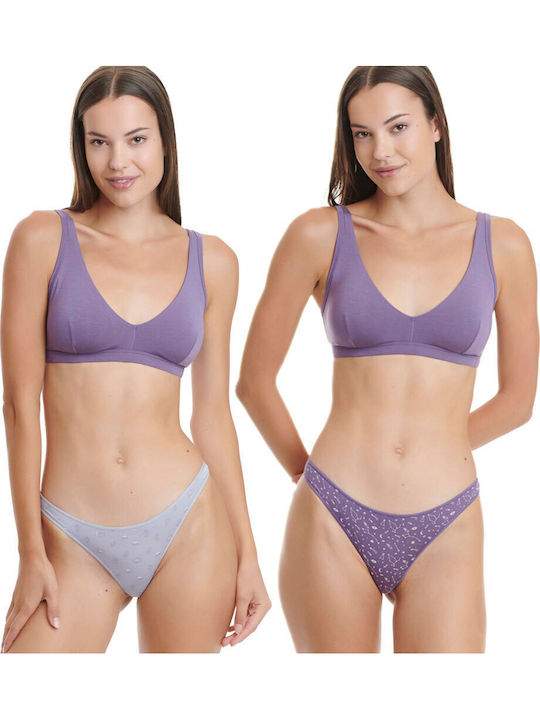 Walk Bamboo Damen Zeichenfolge 2Pack Colorful